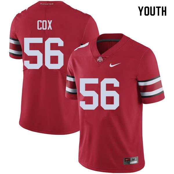 Youth #56 Aaron Cox Ohio State Buckeyes College Football Jerseys Sale-Red